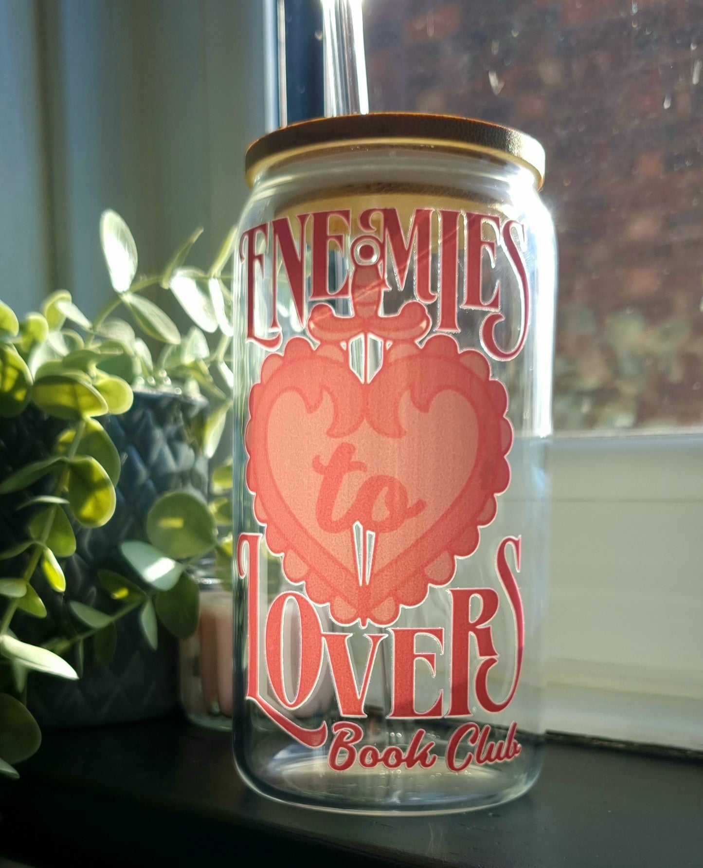Enemies to Lovers Book Club Glass Cup 500ml