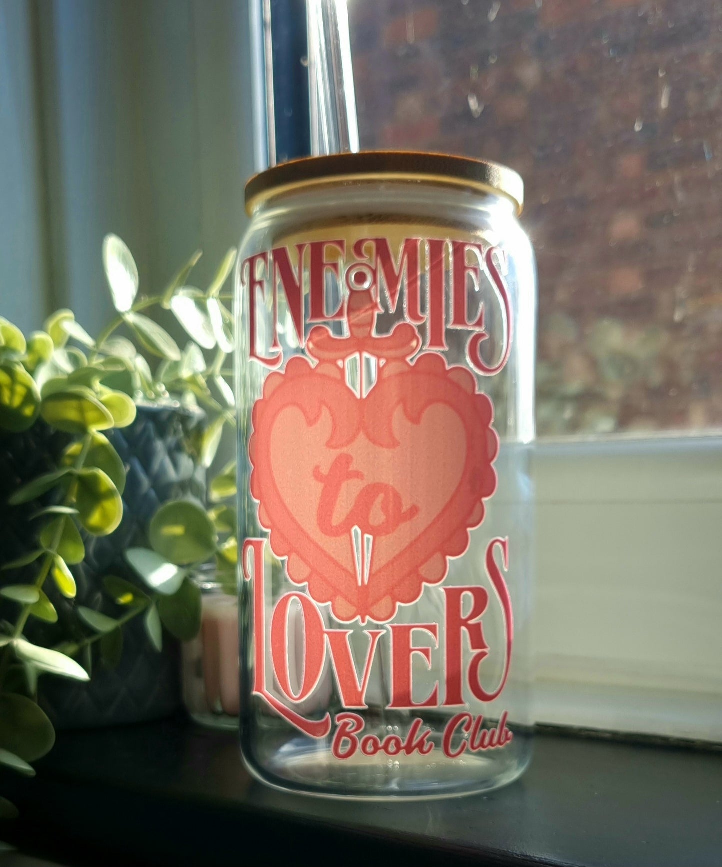 Enemies to Lovers Book Club Glass Cup 500ml