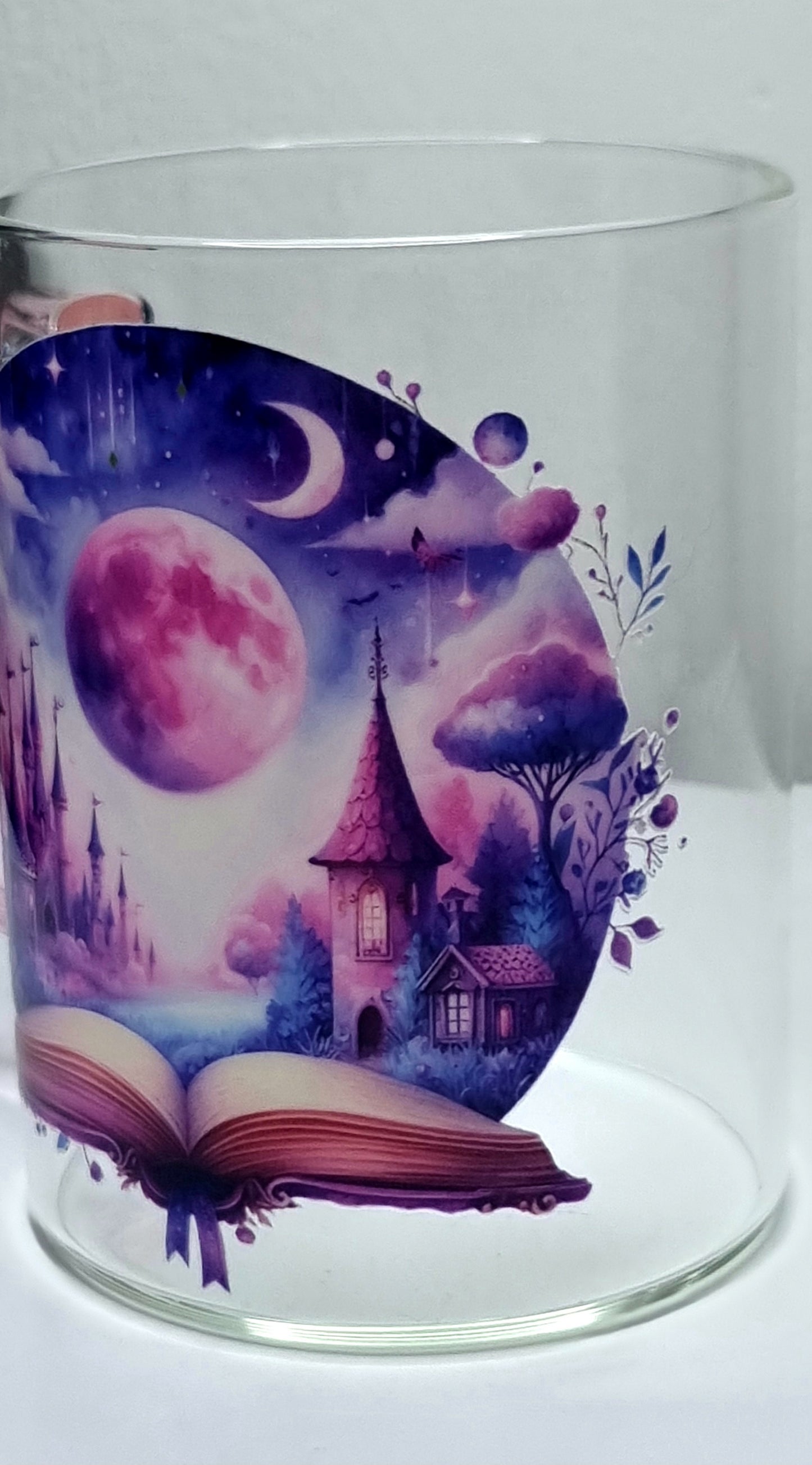 Fairytale Dreams Glass Mug with pink handle