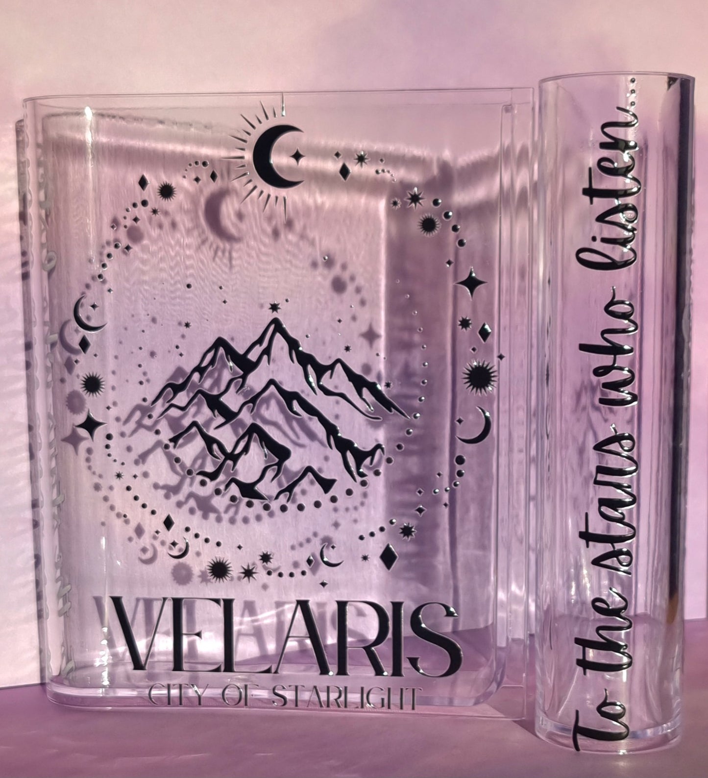 Velaris Design Book Case/Vase Acrylic