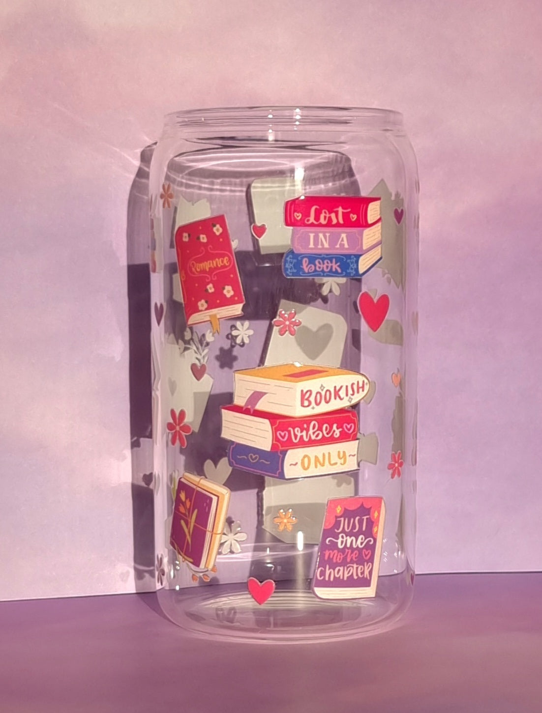 Bookish Glass Cup 500ml