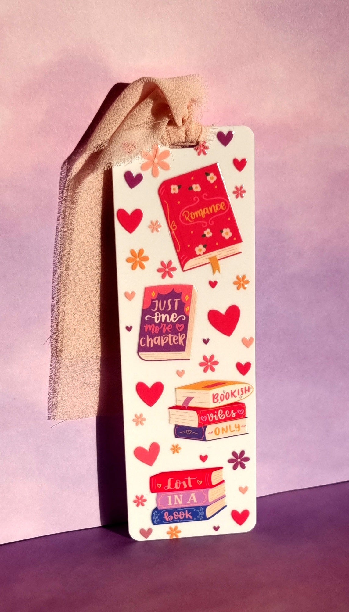 Bookish Girlie White Acrylic Bookmark