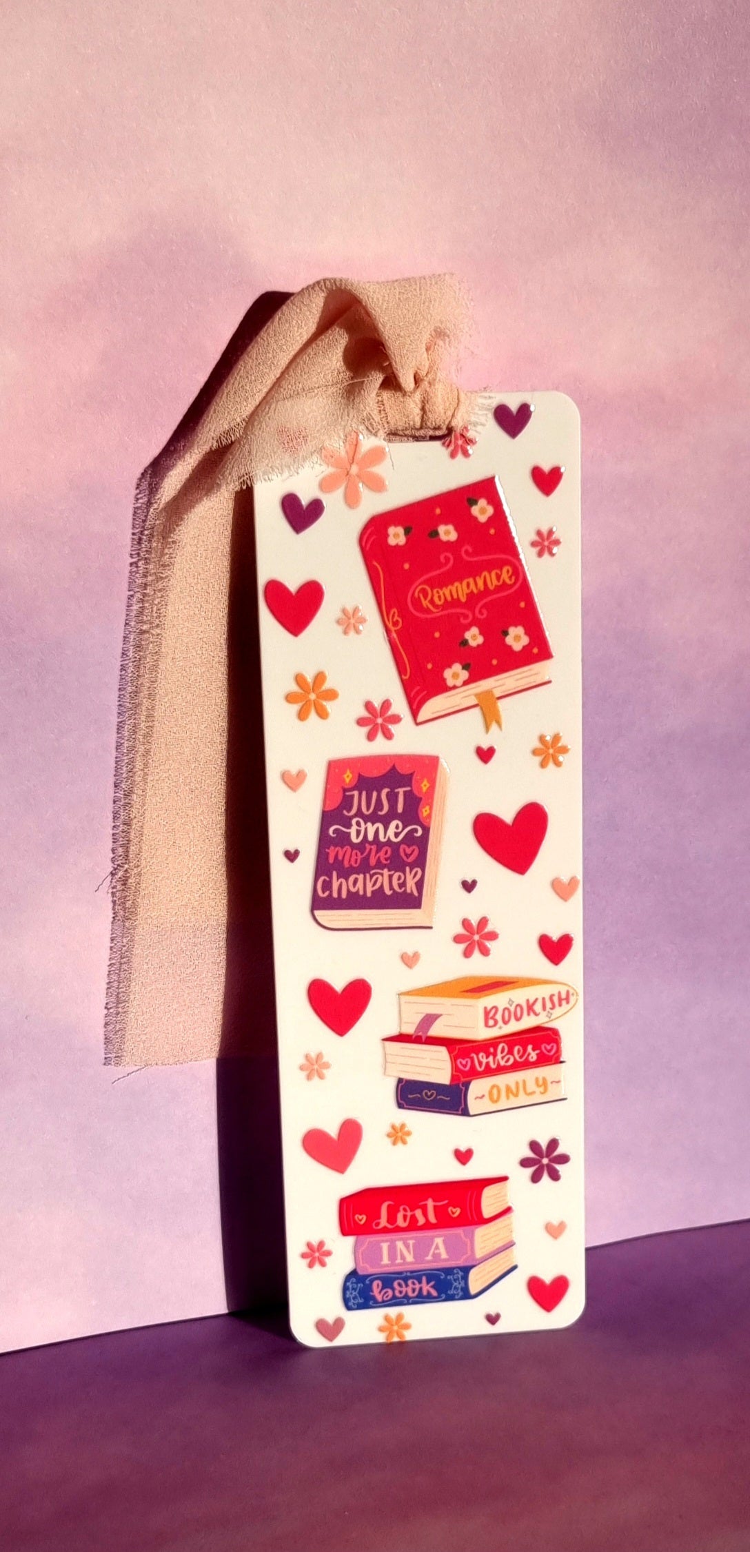 Bookish Girlie White Acrylic Bookmark