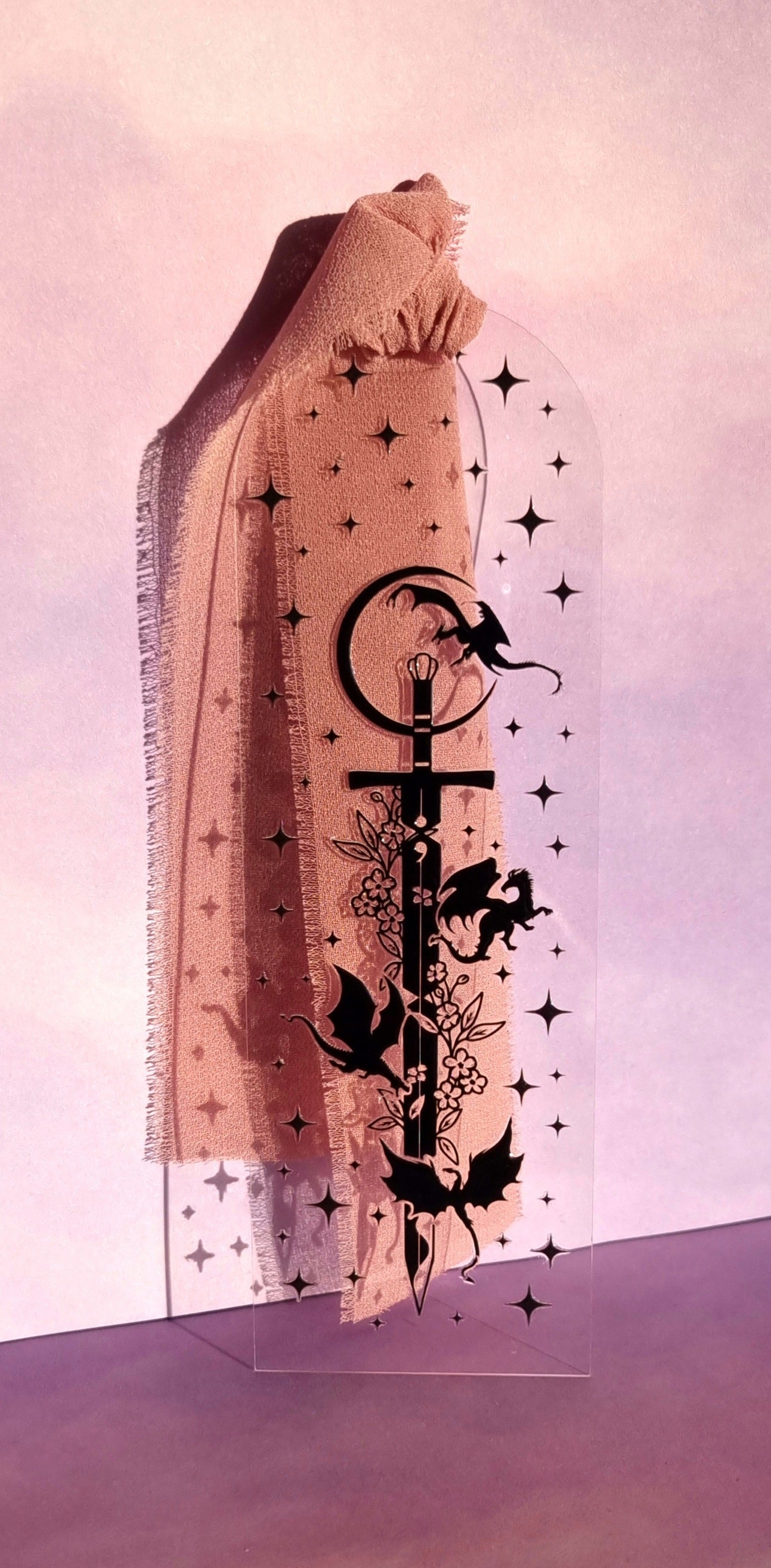 Fantasy Dragon Sword Acrylic Bookmark