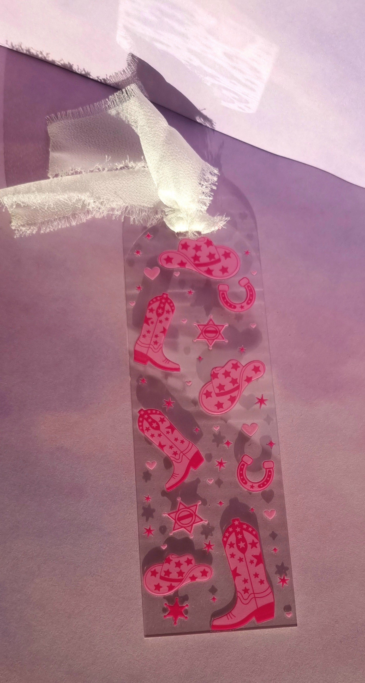 Cowboy Romance Acrylic Bookmark