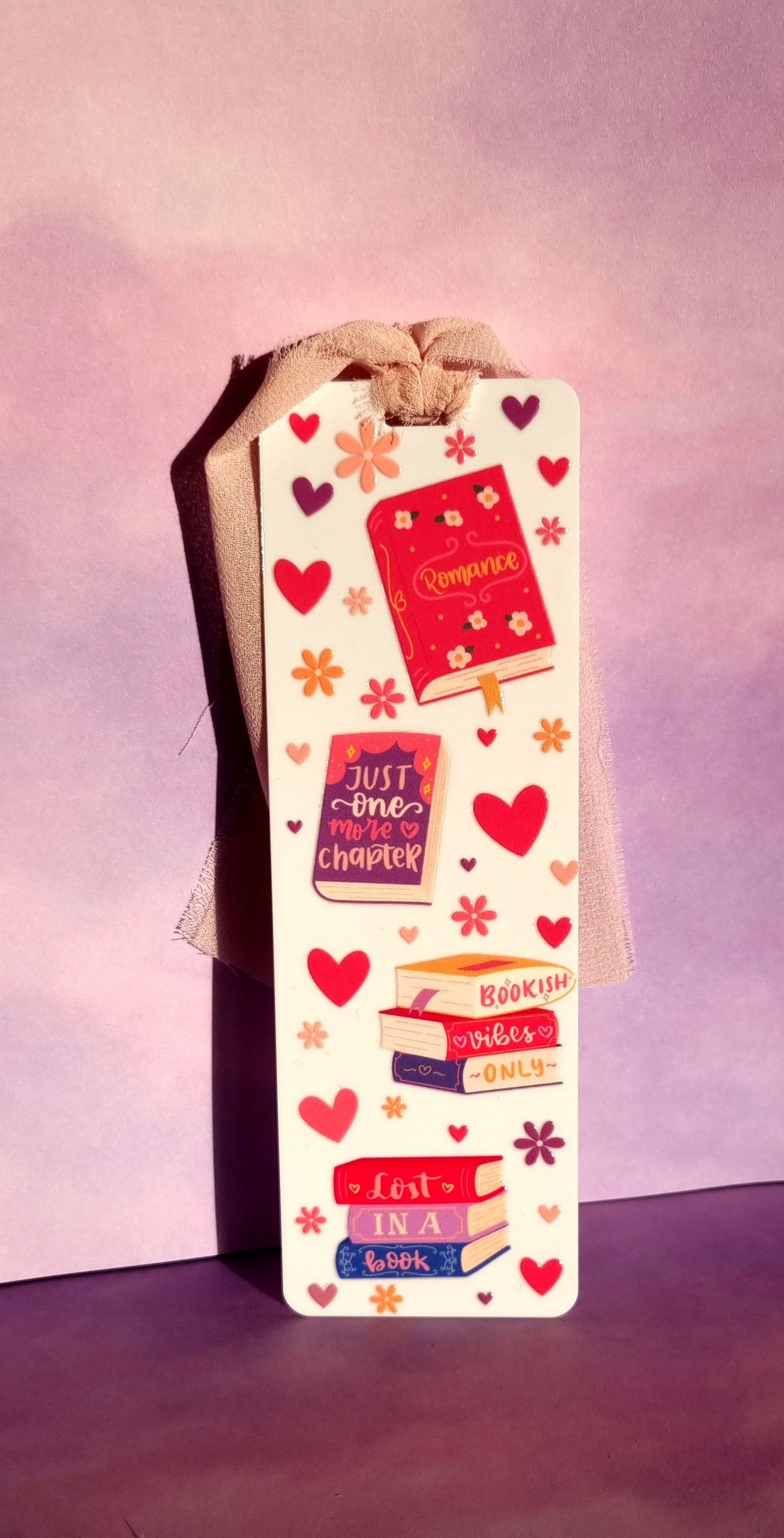 Bookish Girlie White Acrylic Bookmark