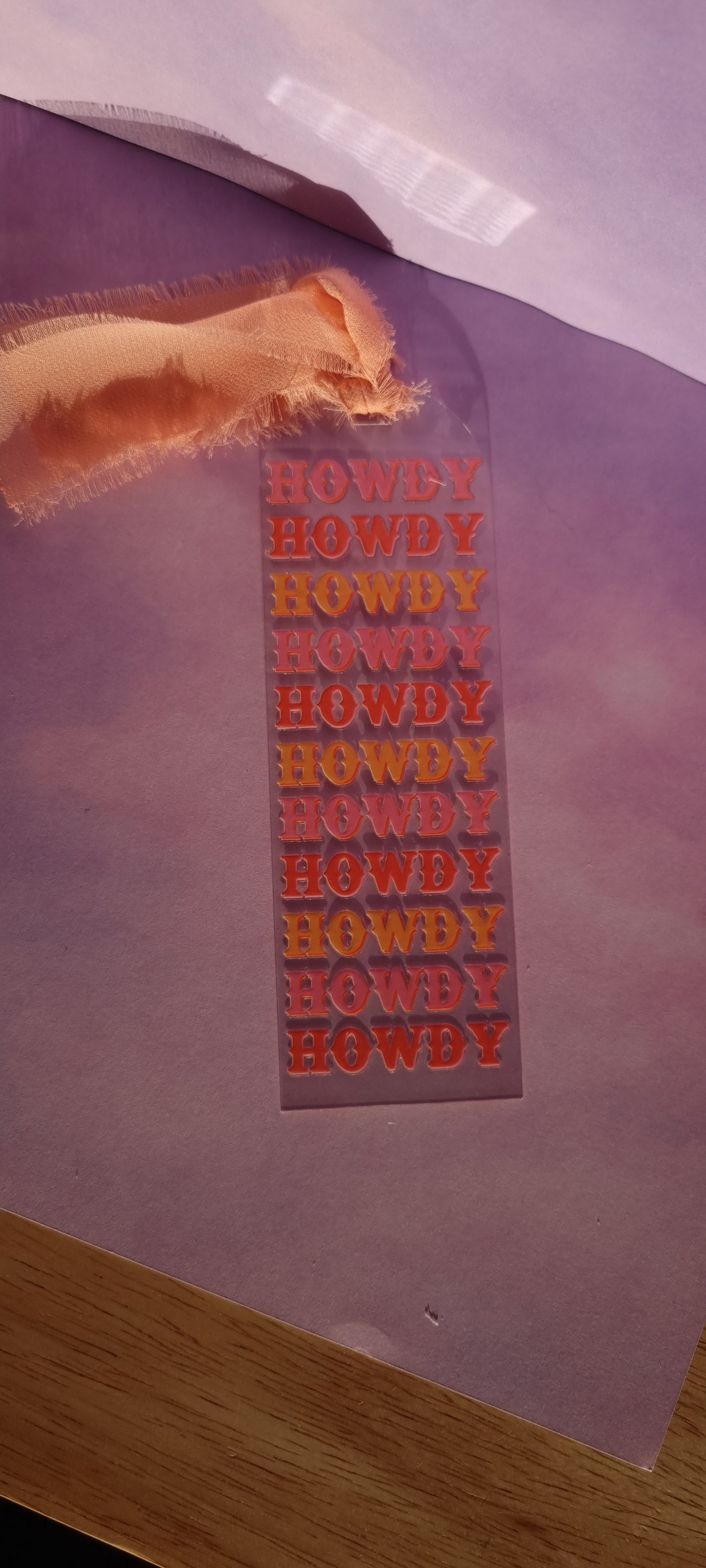 Howdy Cowboy Romance Acrylic Bookmark
