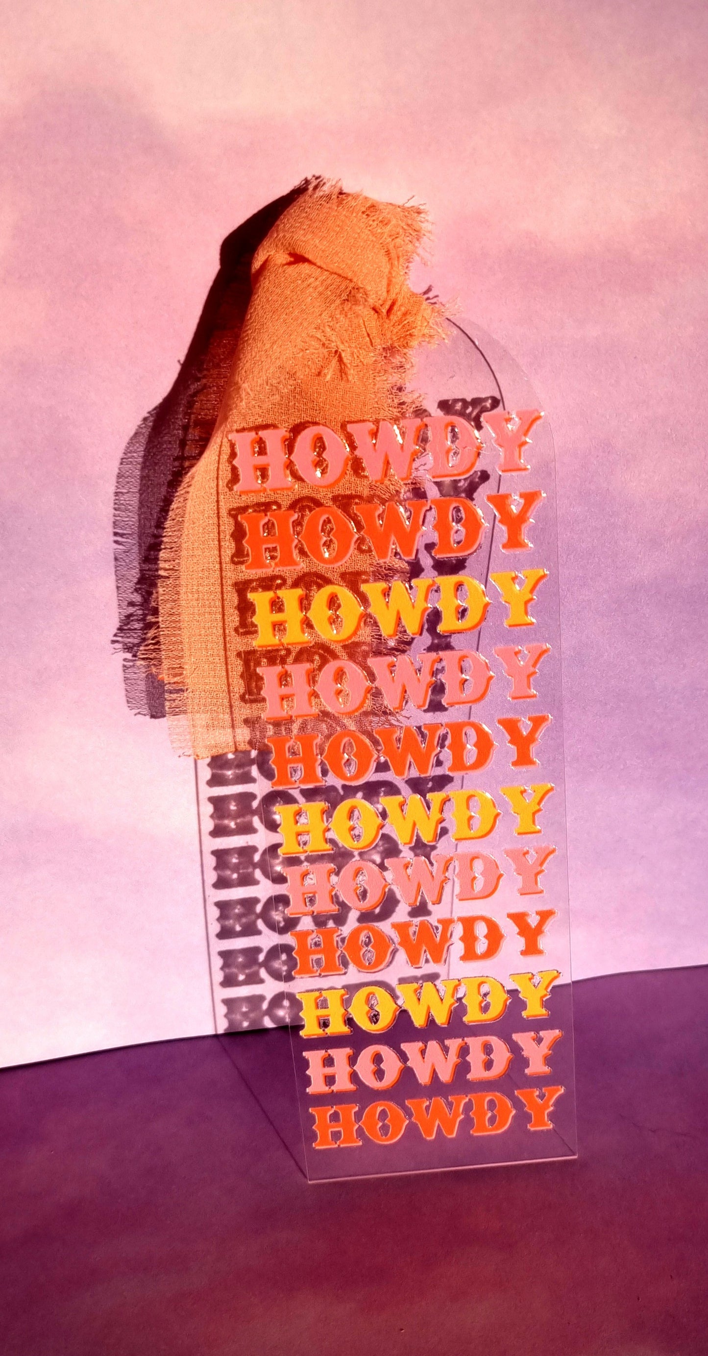 Howdy Cowboy Romance Acrylic Bookmark