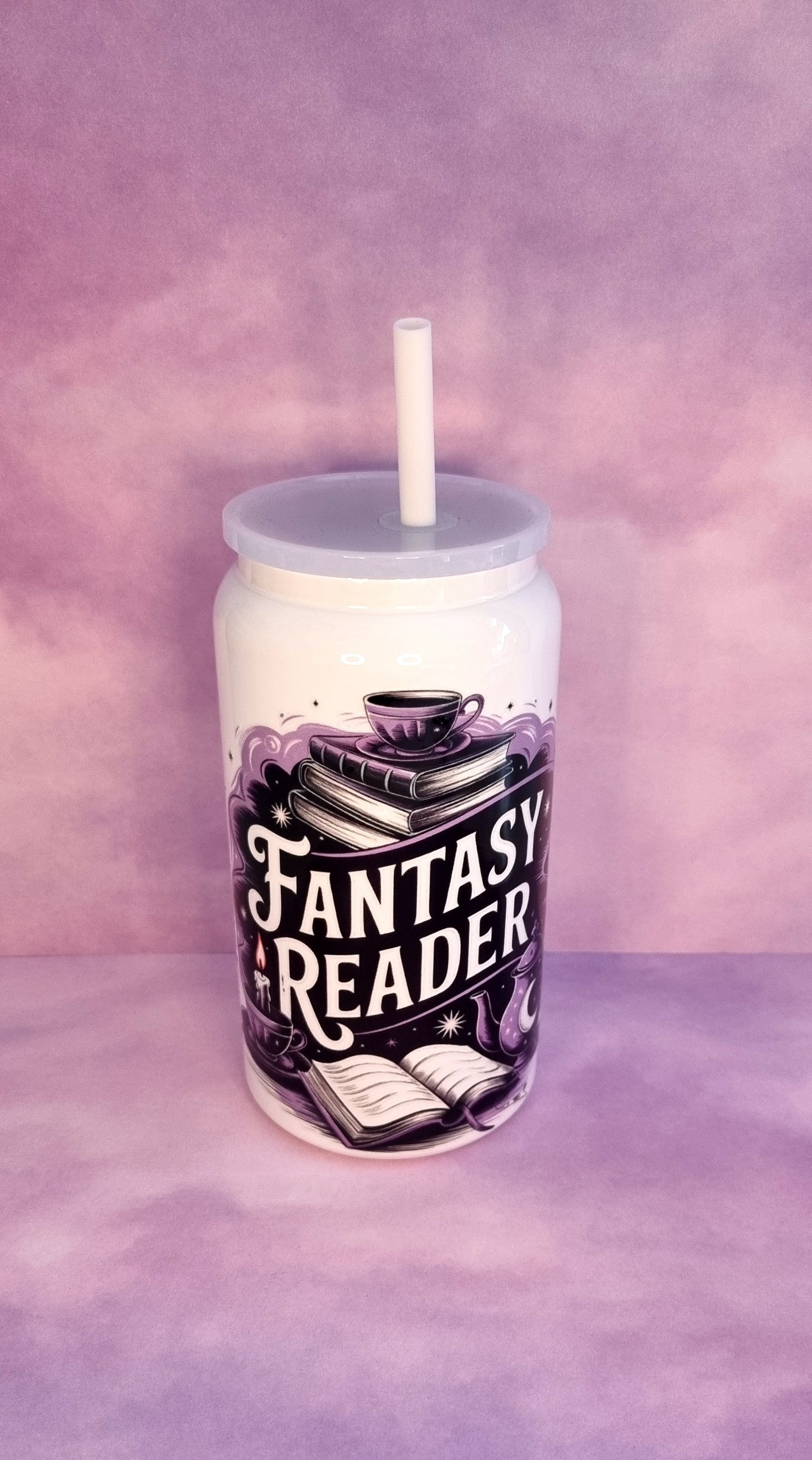Fantasy Reader White Stainless Steel Insulated Tumbler 16oz Cup