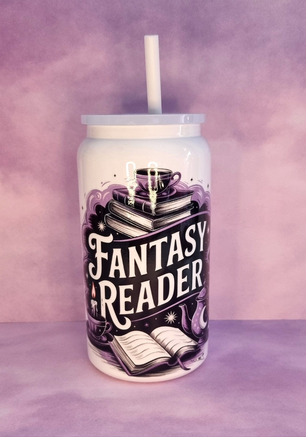 Fantasy Reader White Stainless Steel Insulated Tumbler 16oz Cup
