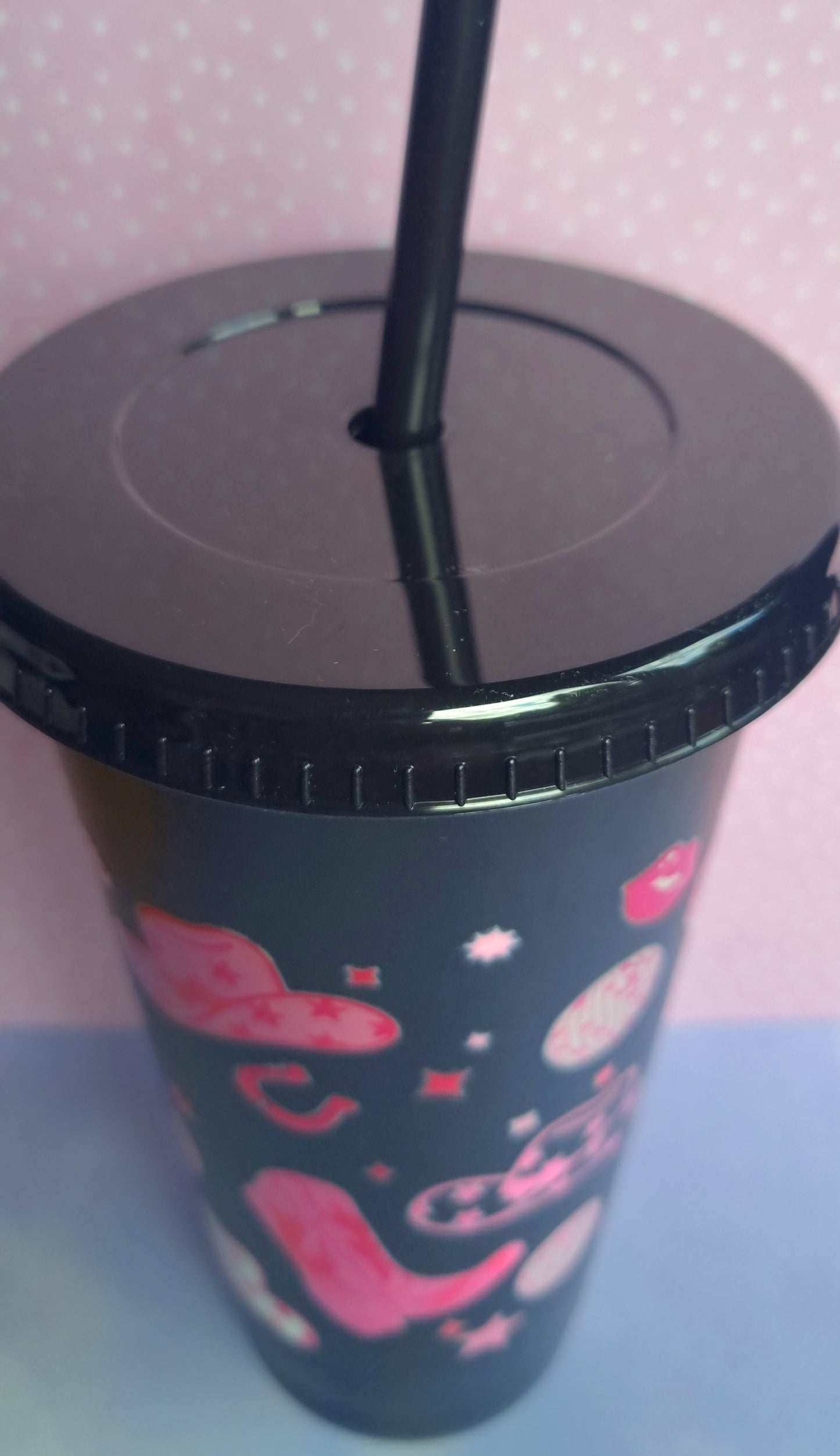 Cowgirl Print Black Tumbler 700ml