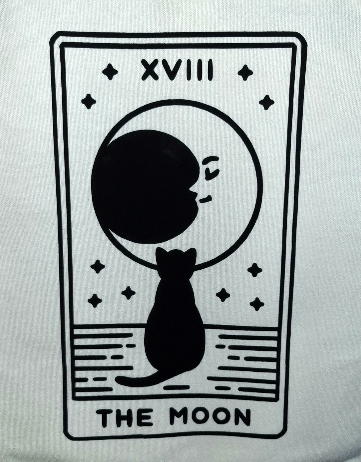 'The Moon' Tarot Cat Puff/3D Print Tote Bag