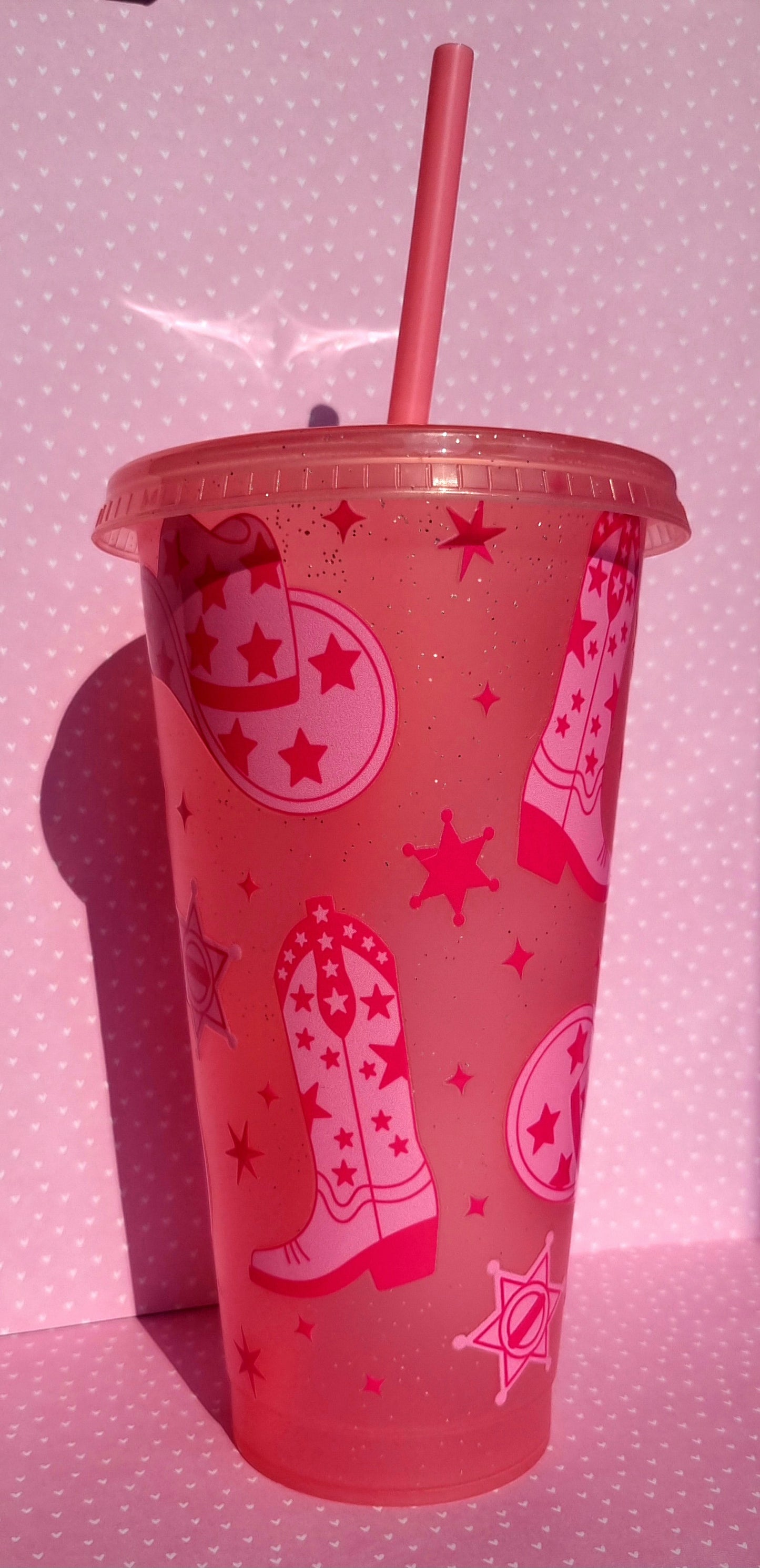 Cowgirl Print Pink Tumbler 700ml