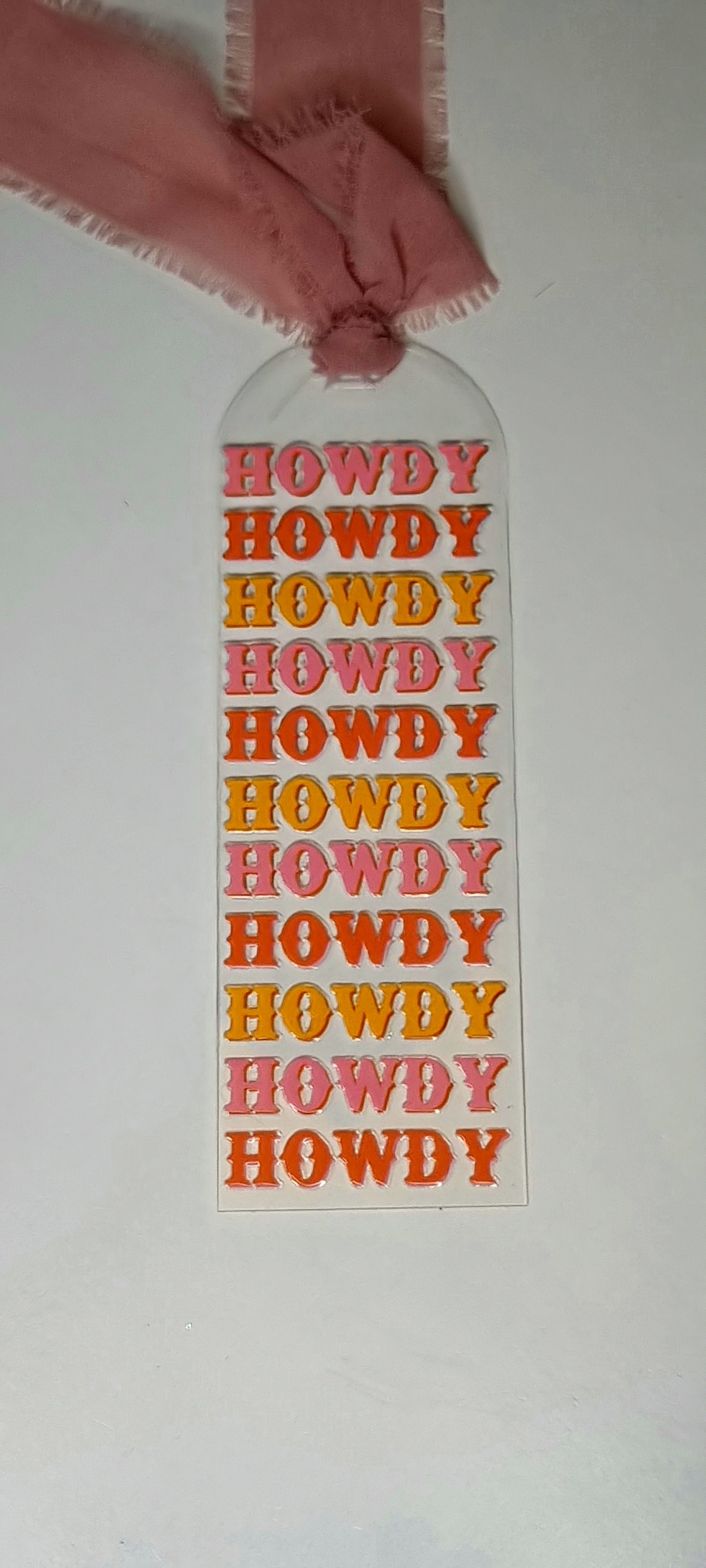 Howdy Cowboy Romance Acrylic Bookmark