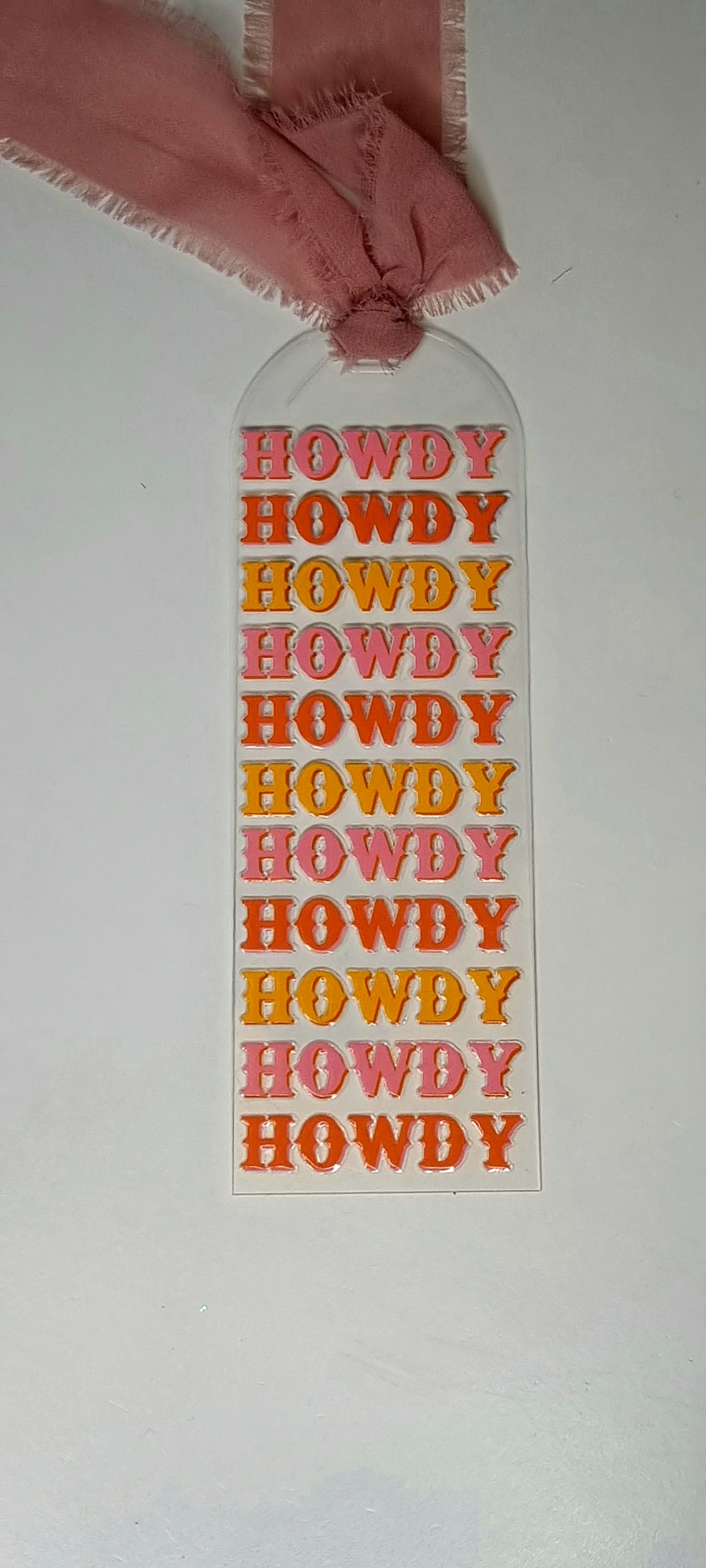 Howdy Cowboy Romance Acrylic Bookmark