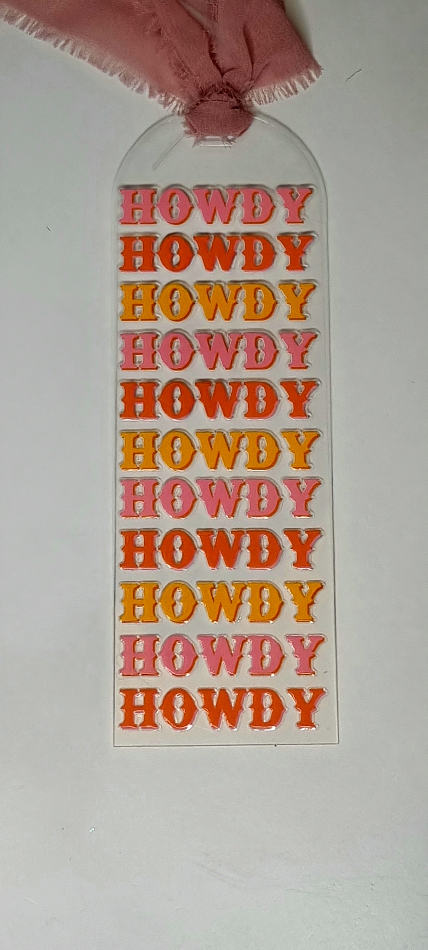 Howdy Cowboy Romance Acrylic Bookmark