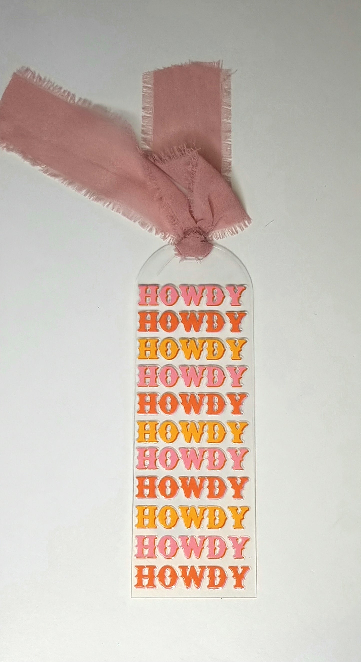 Howdy Cowboy Romance Acrylic Bookmark