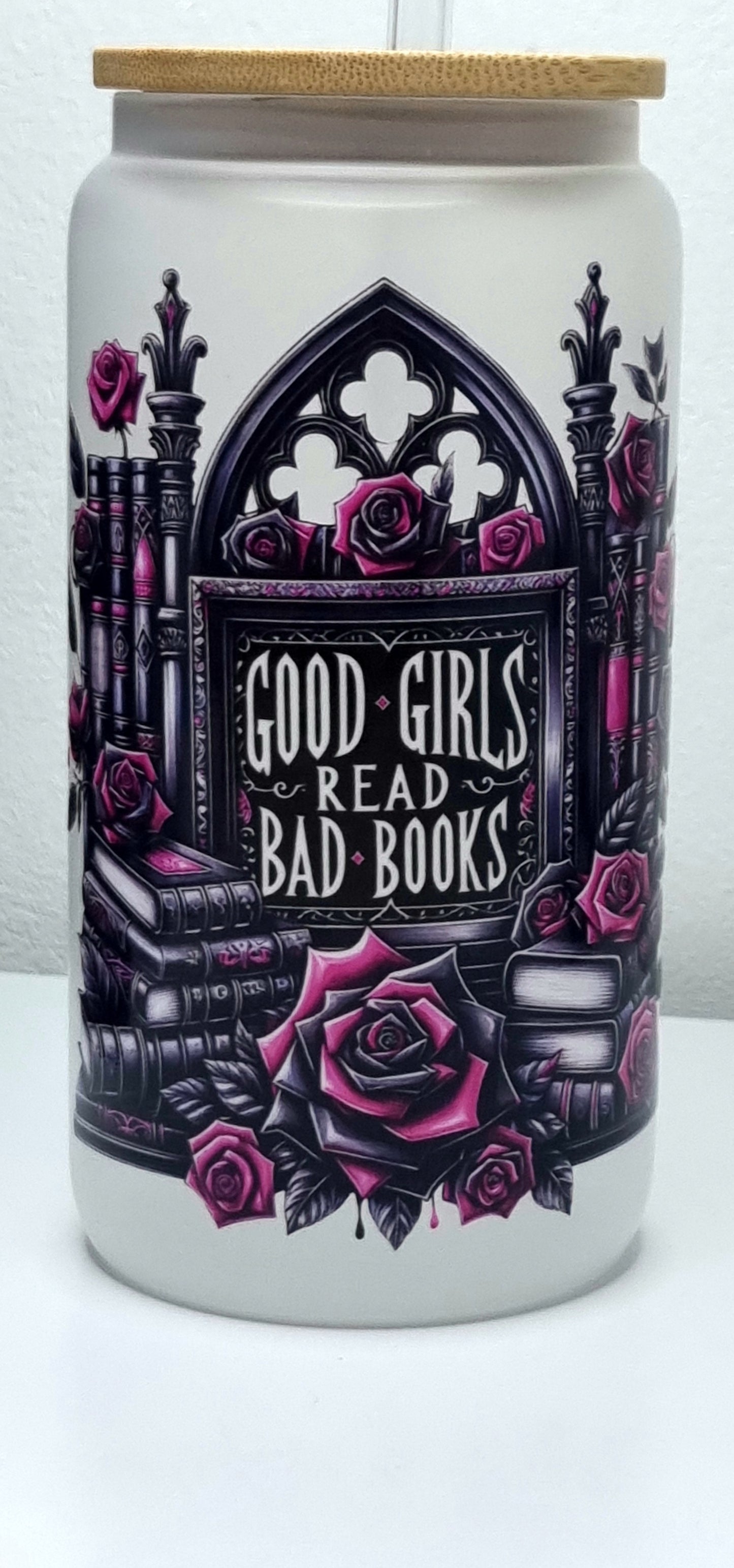 Good Girls Bookclub Frosted Glass Cup 500ml