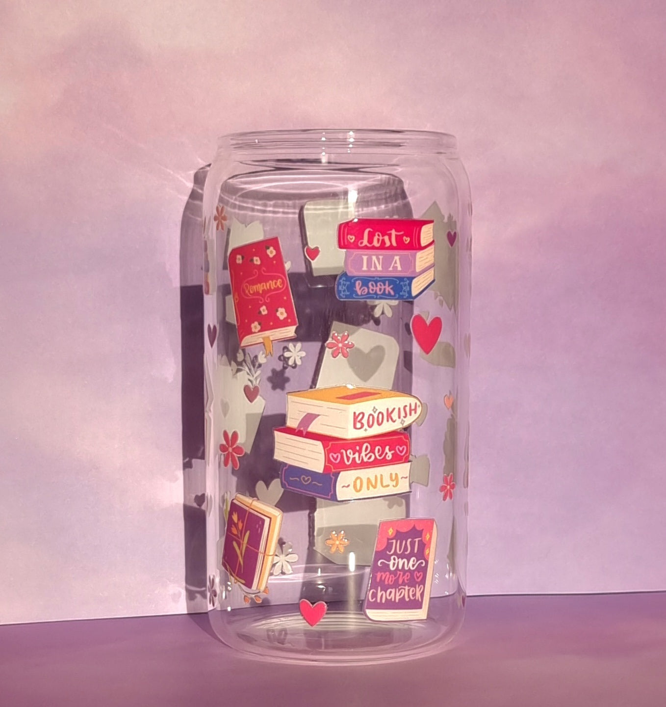 Bookish Glass Cup 500ml