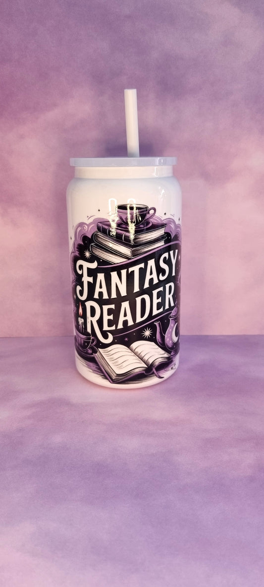 Fantasy Reader White Stainless Steel Insulated Tumbler 16oz Cup