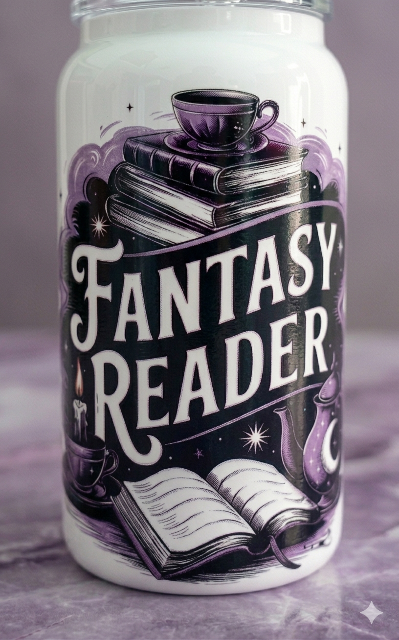 Fantasy Reader White Stainless Steel Insulated Tumbler 16oz Cup